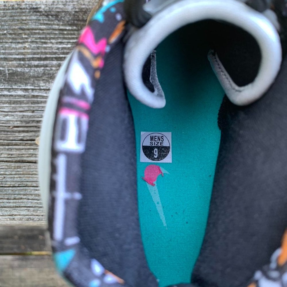 Nike Aire Max Uptempo "Spurs South Beach" Mens 9 - Picture 6 of 6